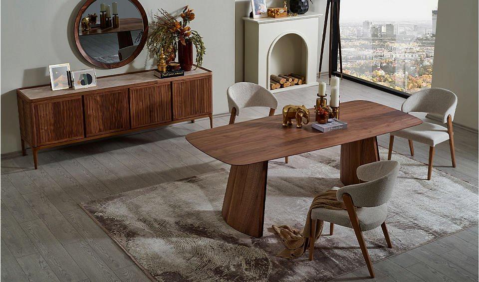 Atlas Yemek Odası Takımı | Amerikan Cevizi