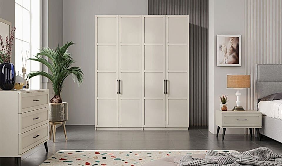 Volante Dolap Petek 4 Kapaklı Beyaz