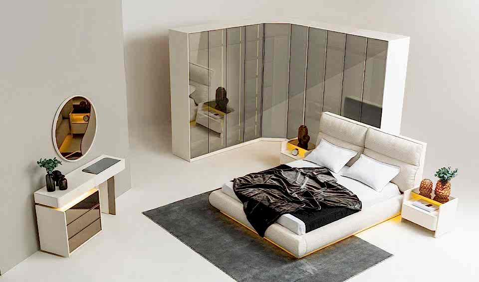 Sofia Köşe Dolaplı Yatak Odası