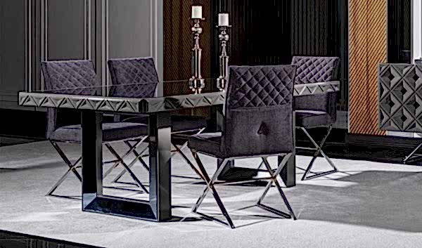 Viona Gri Yemek Odası Takımı