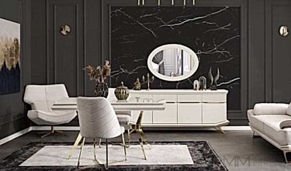 Angel Gold Yemek Odası Takımı