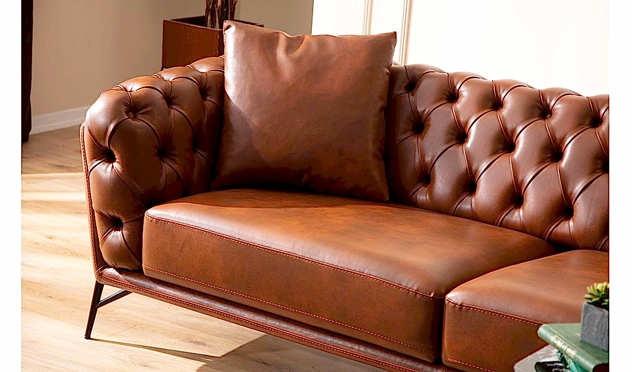 Hilton – Deri yüzey yakın plan Hilton Deri Koltuk Takımı, deri yüzey yakın plan, RMM Home