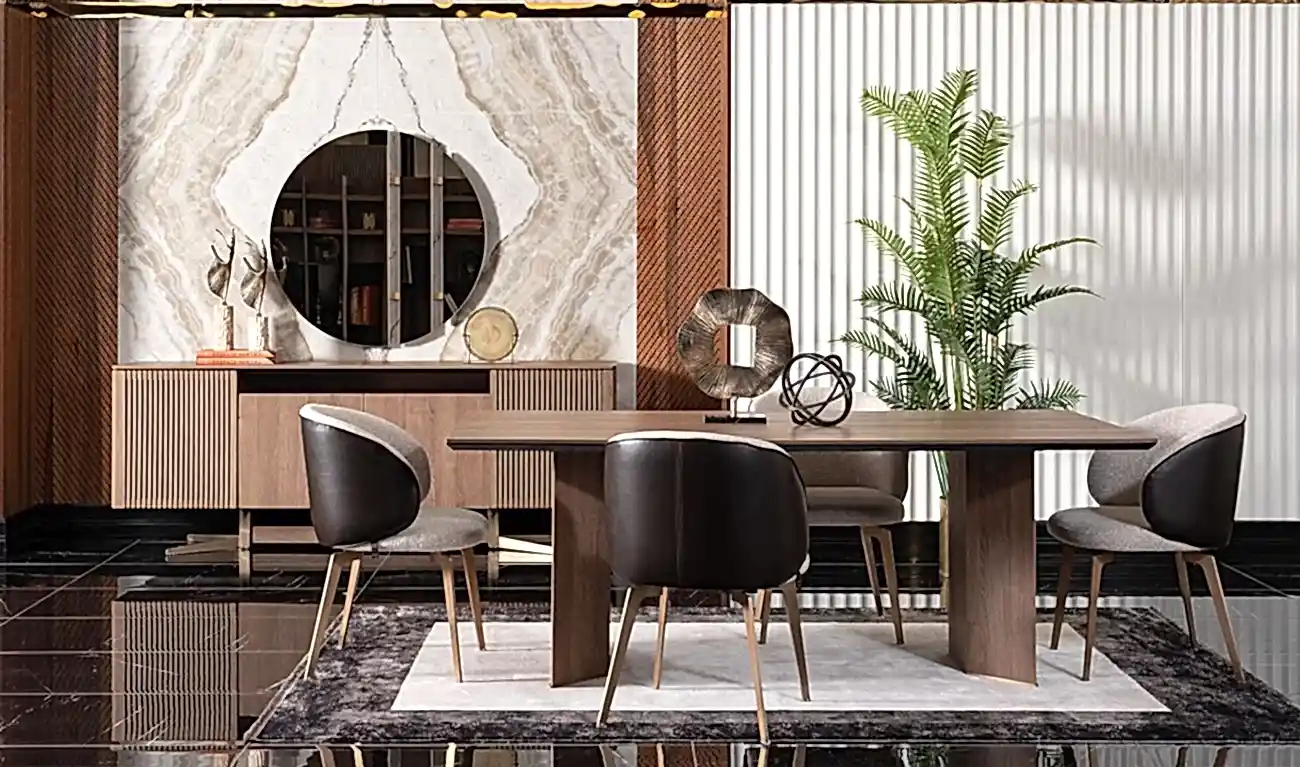 Lizbon Ahşap Yemek Odası Takımı