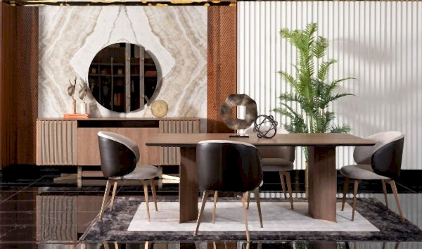 Lizbon Ahşap Yemek Odası Takımı