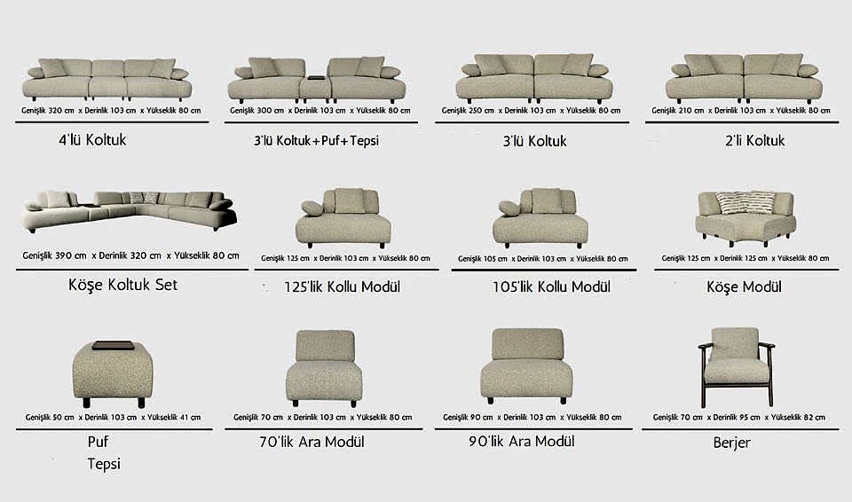 Efes Köşe Koltuk Takımı | Medium