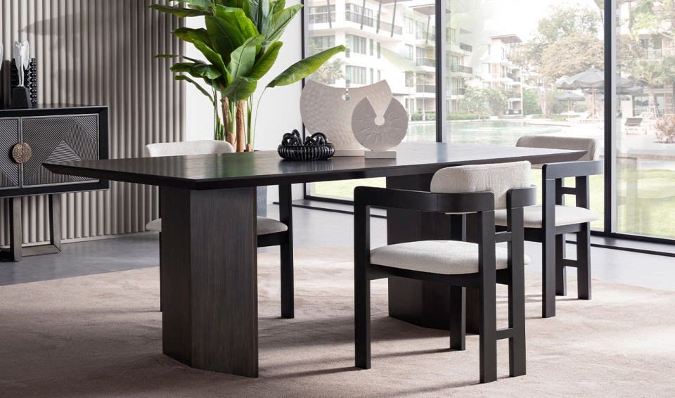 Cross Yemek Odası Takımı | Siyah