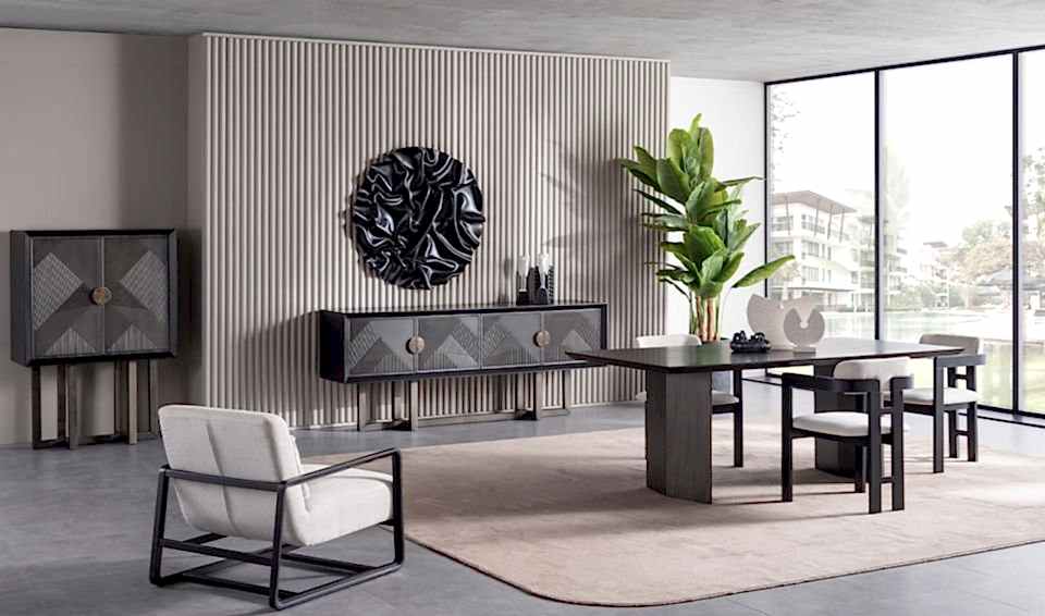 Cross Yemek Odası Takımı | Siyah