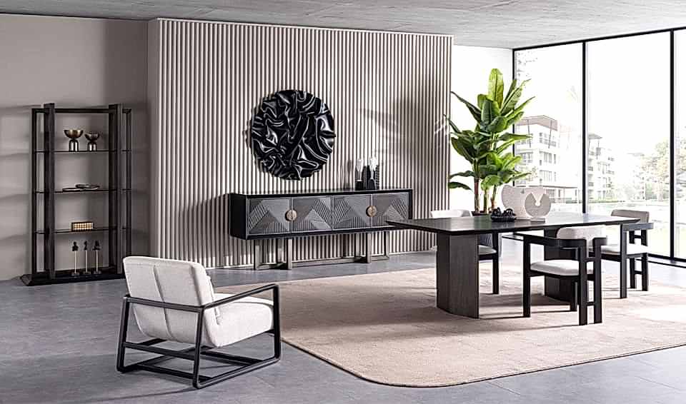 Cross Yemek Odası Takımı | Siyah