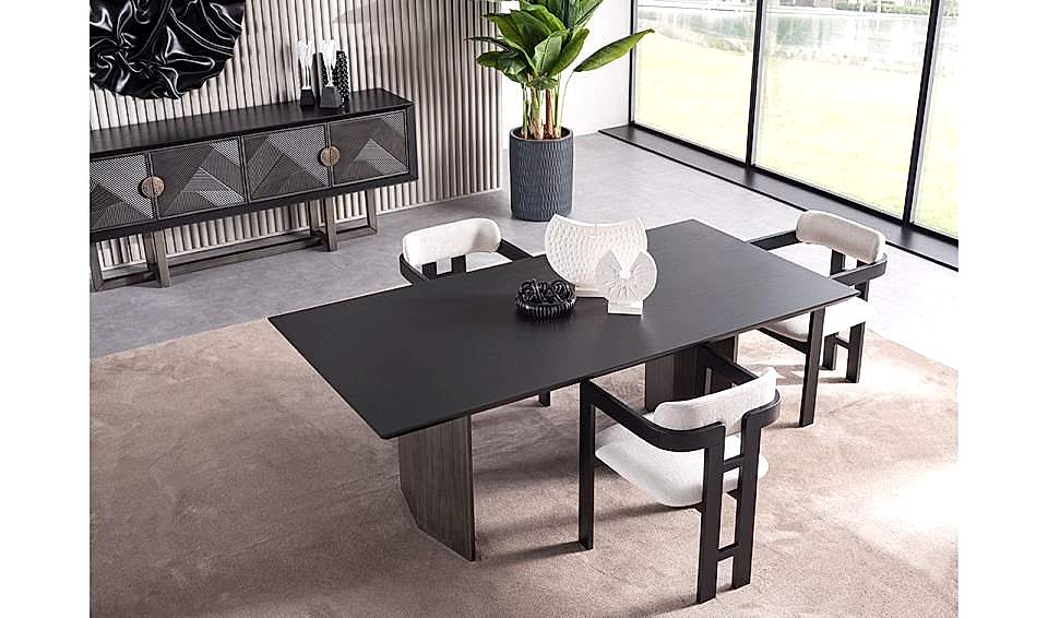 Cross Yemek Odası Takımı | Siyah