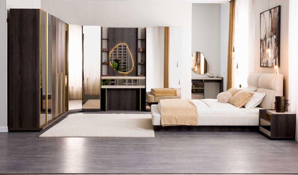 Lena Yatak Odası Takımı | Köşe Dolaplı