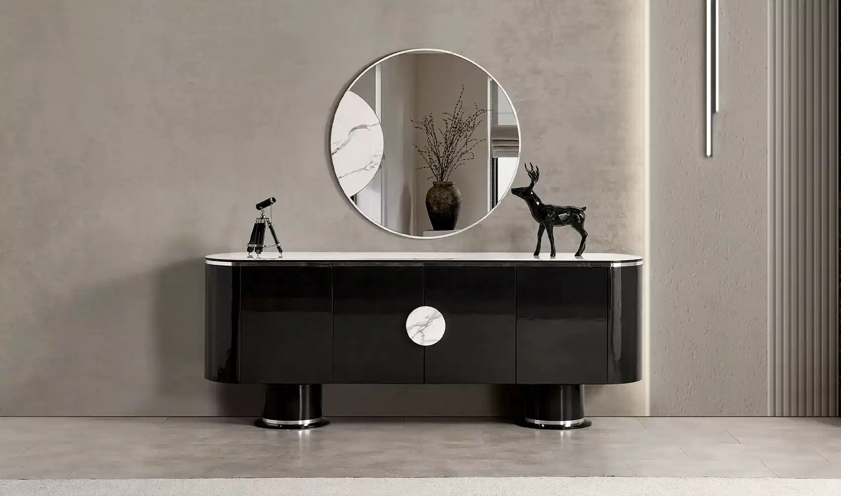 Cartier Yemek Odası Takımı | Antrasit