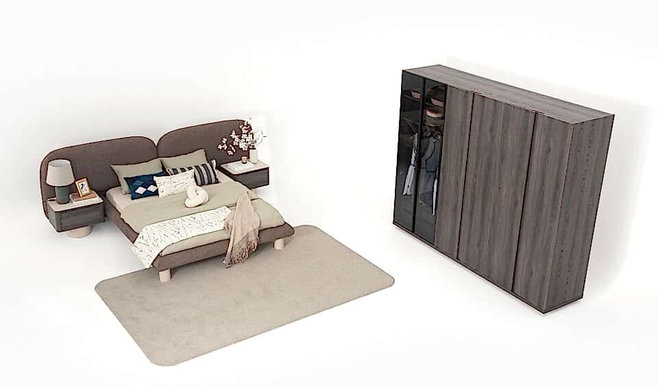 Ducha Yatak Odası | Traverten & Venge