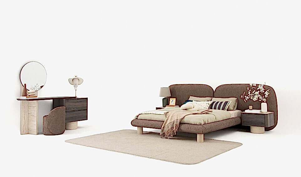 Ducha Yatak Odası | Traverten & Venge