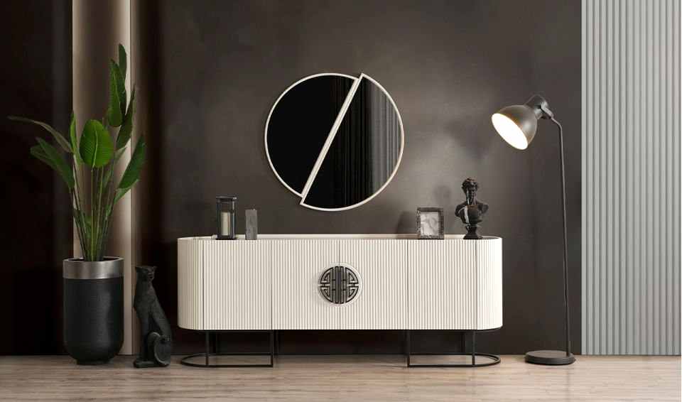 Gucci Yemek Odası Takımı - Ekru & Siyah