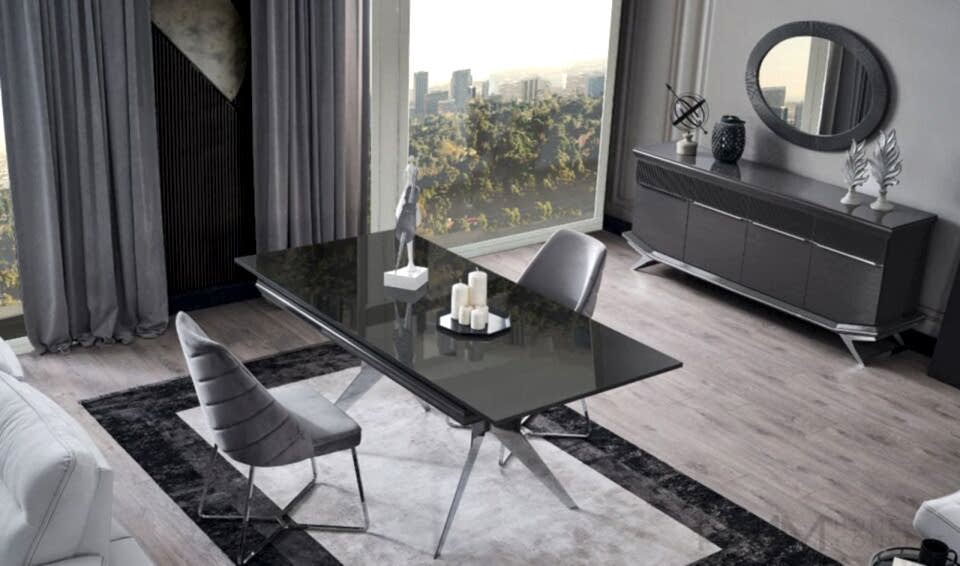 Asya Gümüş Yemek Odası Takımı