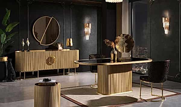 Gucci Luxury Yemek Odası Takımı - Golden