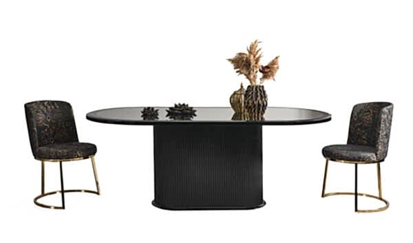 Gucci Luxury Yemek Odası Takımı - Gold & Siyah
